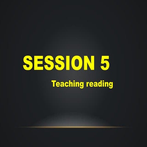 Teaching reading 
