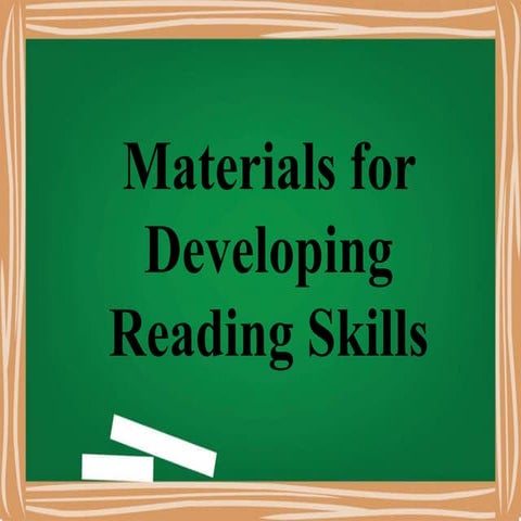 Teaching reading skill