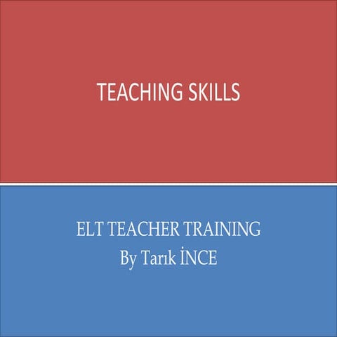 English language Teachi̇ng skills