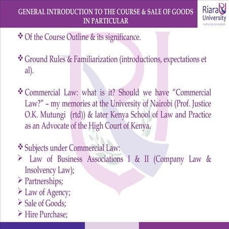 Teaching slides for commercial law