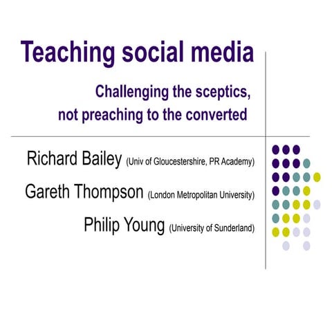 Teaching Social Media