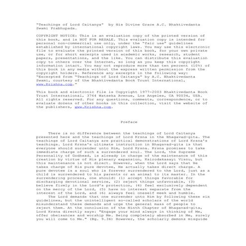 Teachings of lord_chaitanya