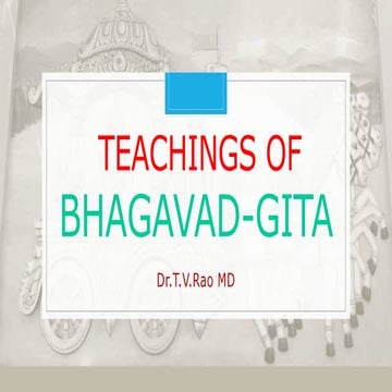 Teachings of the bhagavad gita