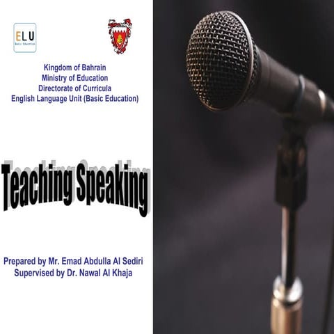 Teaching speaking