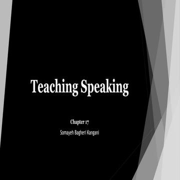 Teaching speaking
