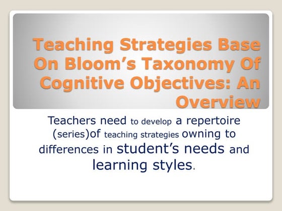 Bloom’s Revised Taxonomy of Educational Objectives | PPTX | Educational ...