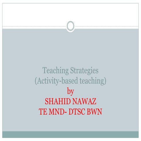 Modern teaching methods for primary school | PPTX