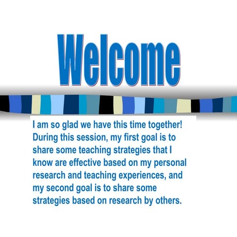 Teaching strategies that work