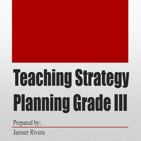 Sample Teaching strategy planning 