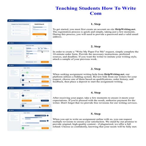 Teaching Students How To Write Com