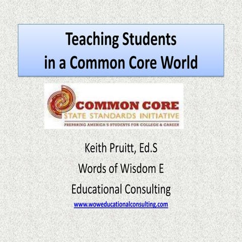 Teaching students in a common core world  decatur training