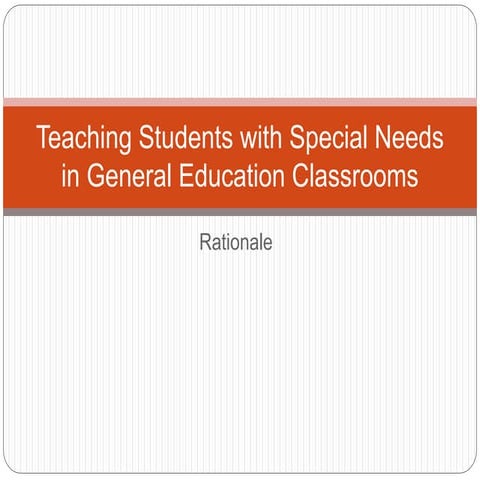 Teaching students with special needs in general education