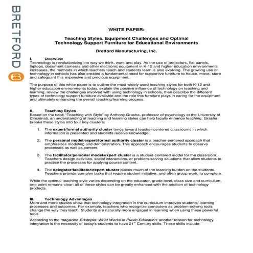 Teaching Styles Technology Products