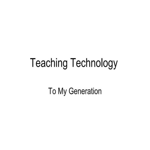 Teaching Technology