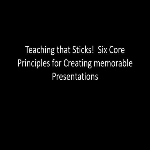 Teaching that sticks! Christina slides