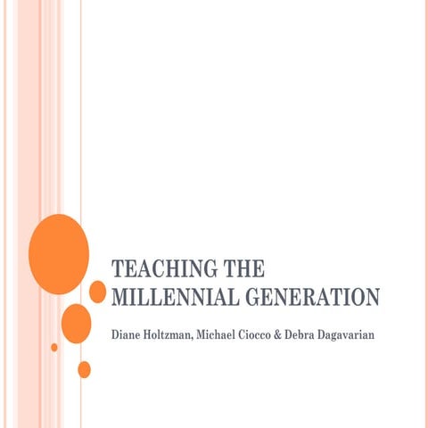 Teaching the Millennial Generation-Strategies