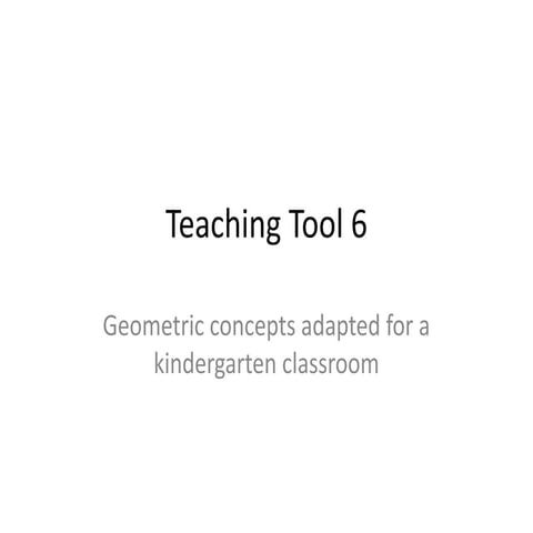Teaching tool 6
