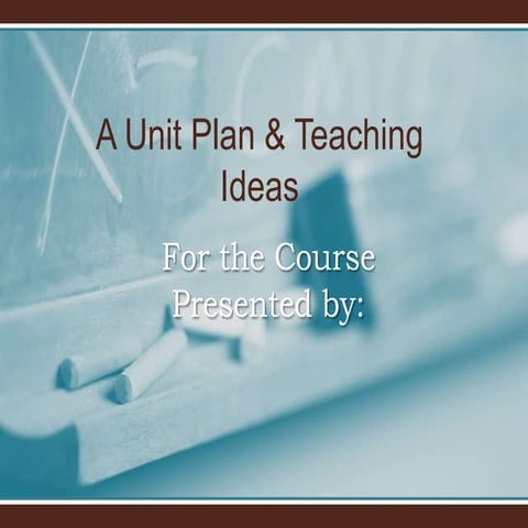 Teaching Unit Template 