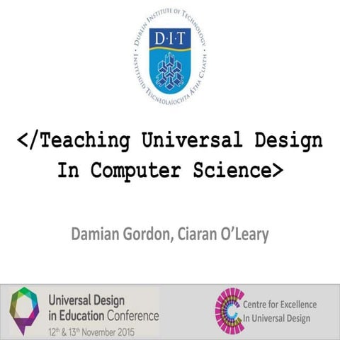 Teaching Universal Design in Computer Science