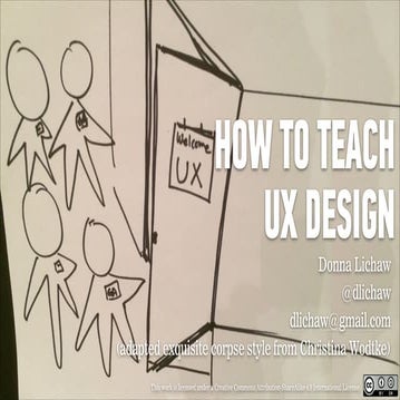How to Teach UX Design | PPT image.