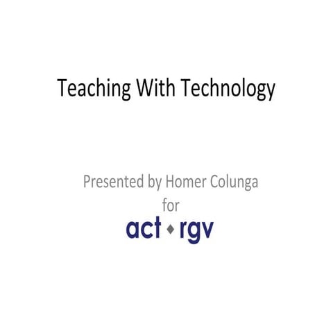 Teaching with technology