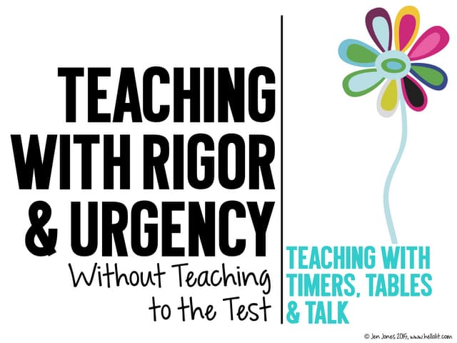 Teaching with Urgency Without Teaching to the Test