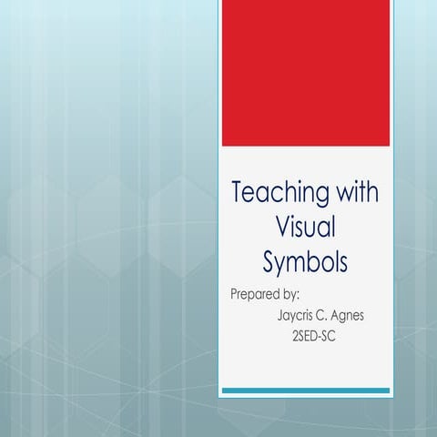 Teaching with visual symbols report