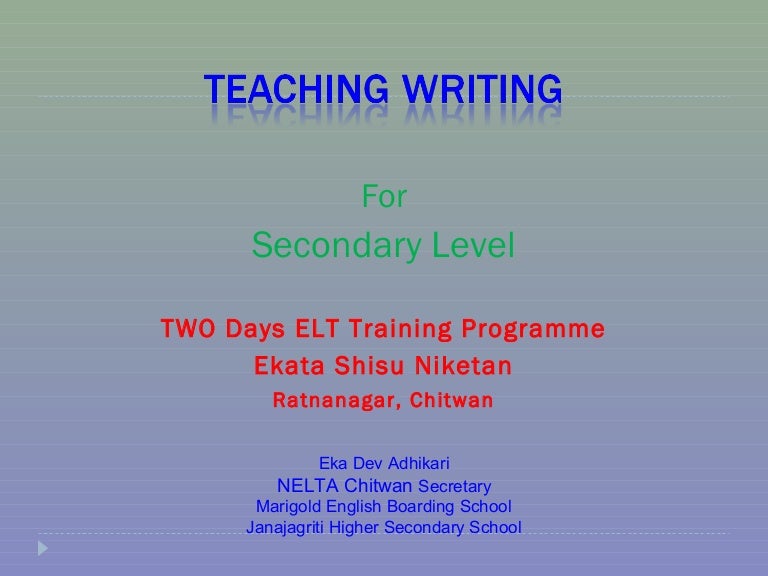 Teaching Writing