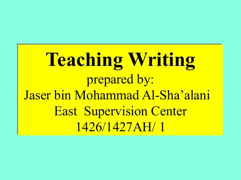 Teaching writing
