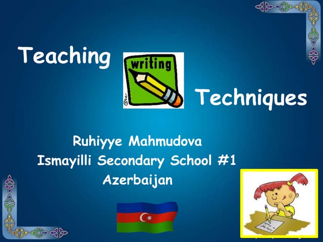 Teaching writing techniques
