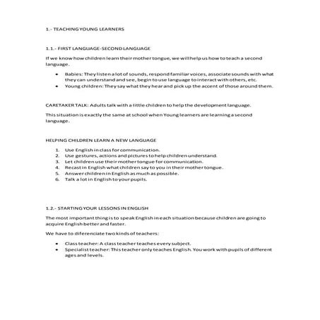 Teaching young learners