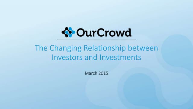 The Changing Relationship Between Investors and Investments 