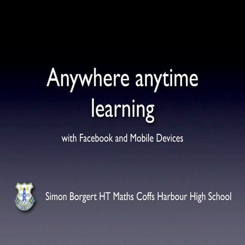 Teach meet anywhere anytime learning | PPT