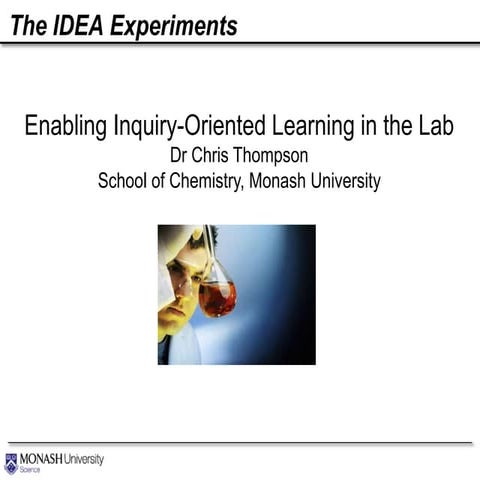 Enabling Inquiry-Orientated Learning in the Laboratory | PPTX