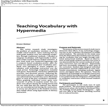 Teach vocab with hypermedia
