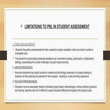 Challenges and Limitations of Project-Based Learning in Student ...