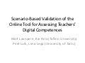 Scenario-Based Validation of the Online Tool for Assessing Teachers’ Digital Competences