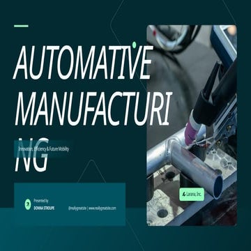 Innovations and Sustainability in Automotive Manufacturing: Efficiency ...