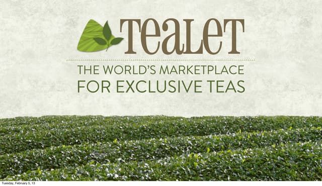 Tealet Pitch Deck