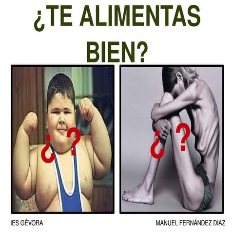 ¿Te alimentas bien ?