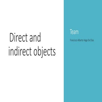 Direct and Indirect object