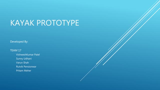Kayak Prototype using MERN Stack