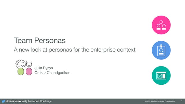 Team Personas for Enterprise UX