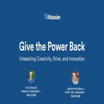 Give the Power Back: Unleashing Creativity, Drive, and Innovation
