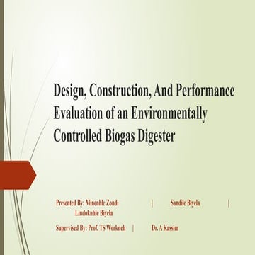 Design of digester | PPTX