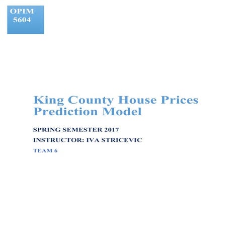 Predicting King County House Prices