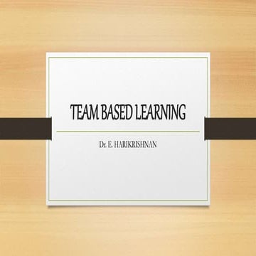 TEAM BASED LEARNING in Medical Education .pptx