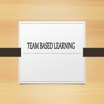 Team based learning | PPT