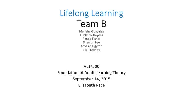 Team B Lifelong Learning