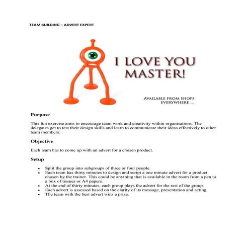 Team building   advert expert